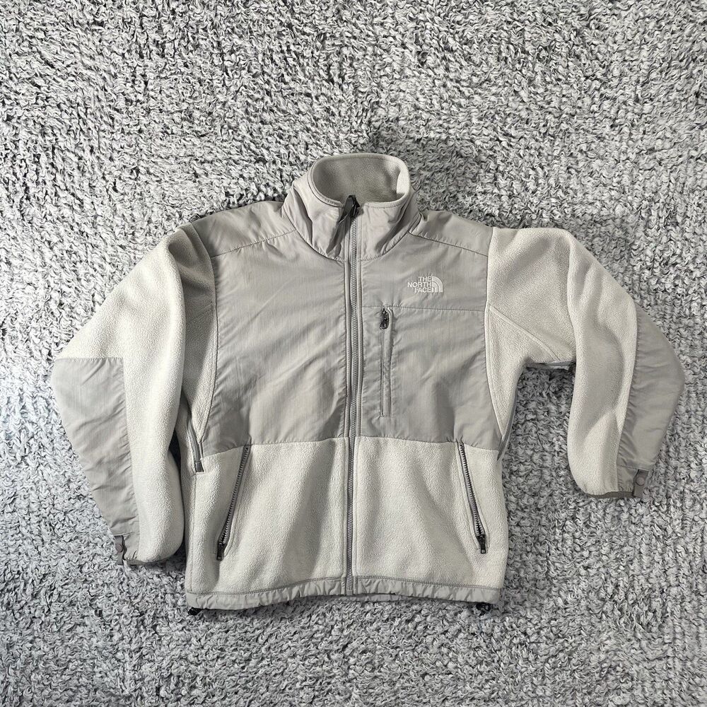 THE NORTH FACE x Women's Denali Fleece Jacket Polartec Gray/White Size Small